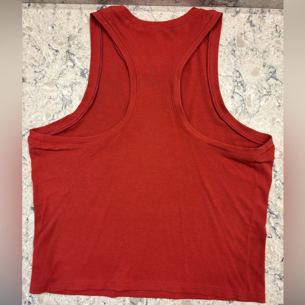 Born Primitive Burnt Orange Ribbed Racerback Tank Top - Picture 2 of 4